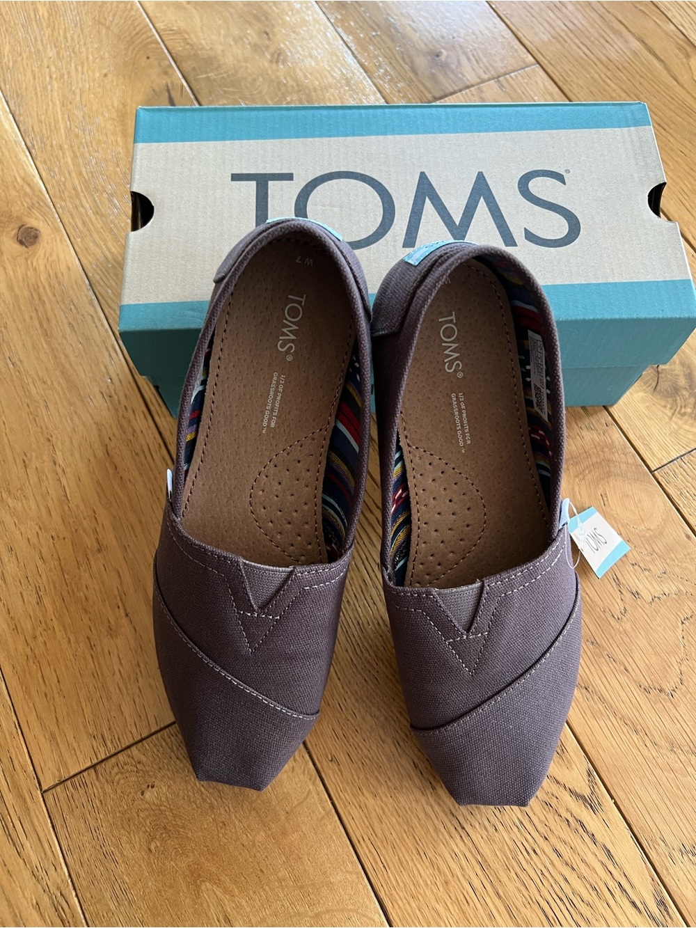 Toms Slip-On Canvas Shoe in Mauve size 7
